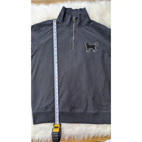 The Black Dog Women's XL Navy Blue Quarter-Zip Cotton Sweater - Picture 7 of 11